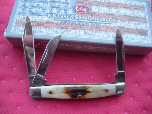 BEAUTIFUL CASE RED STAG STOCKMAN KNIFE #R5333 SS NEVER USED IN BOX - Picture 2 of 2