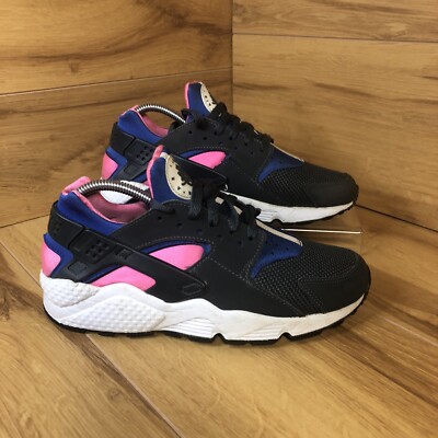 Nike Air Huarache Hyper Uk Trainers Grey Blue And Pink See All