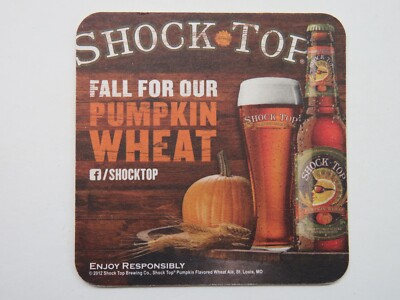 Bieruntersetzer ~ 2012 Anheuser-Busch SHOCK TOP Pumpkin Wheat Ale ~ St. Louis MO