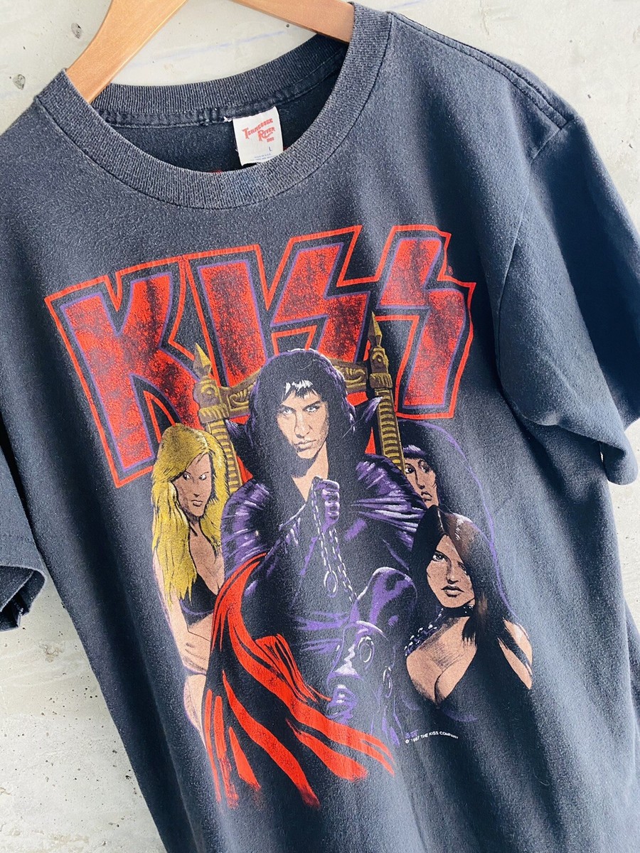 T-shirt Kiss Gene Simmons 'Shout It Out Loud' - Taille Homme/unisexe, Noir - Neuf Avec étiquettes