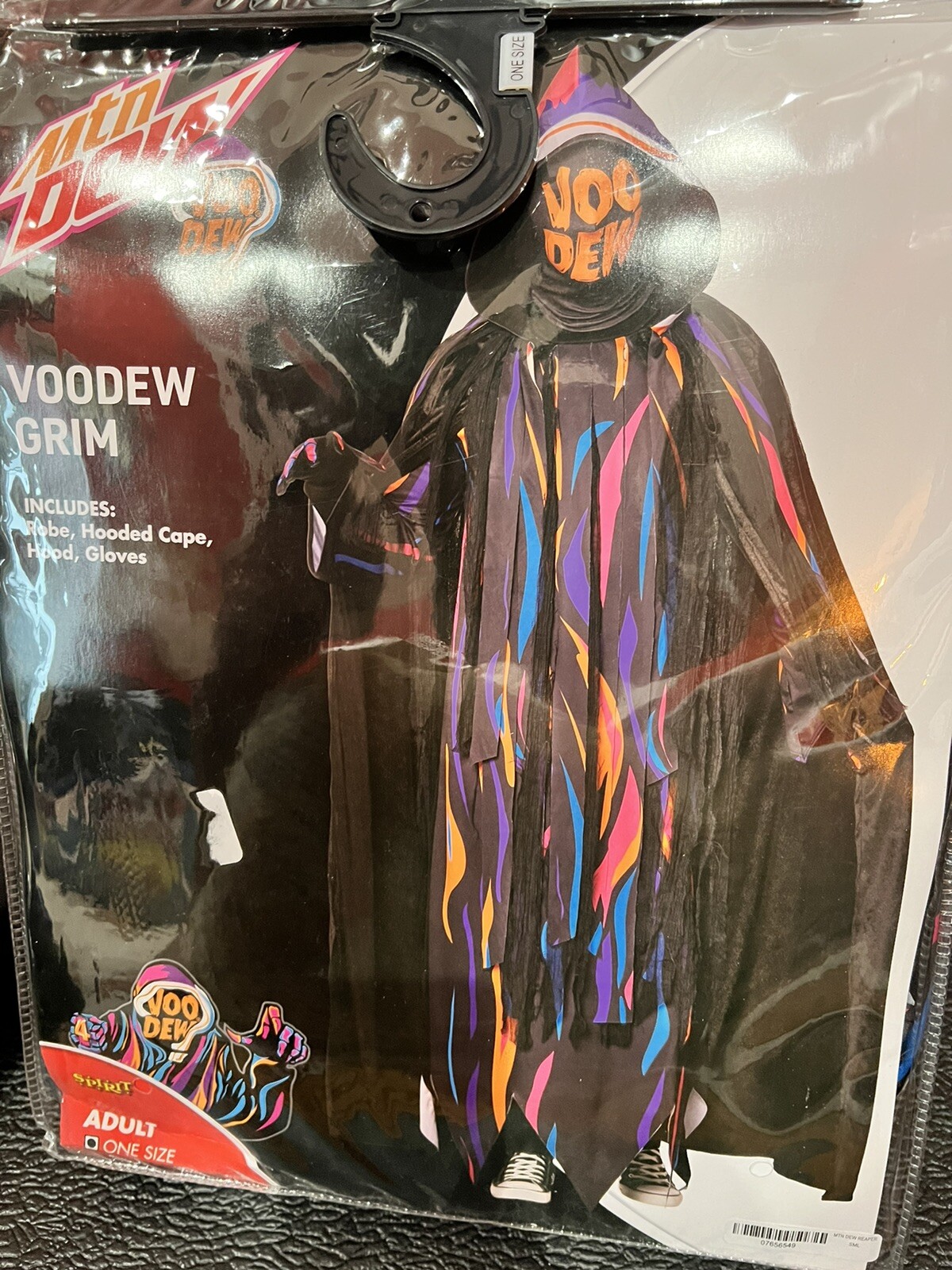 Spirit VOODEW Grim Costume VooDew MTN Mountain Dew Halloween Adult IN