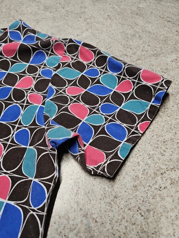 Женский скраб-топ с геометрическим принтом WS Brown Gear - Изображение 3 из 4