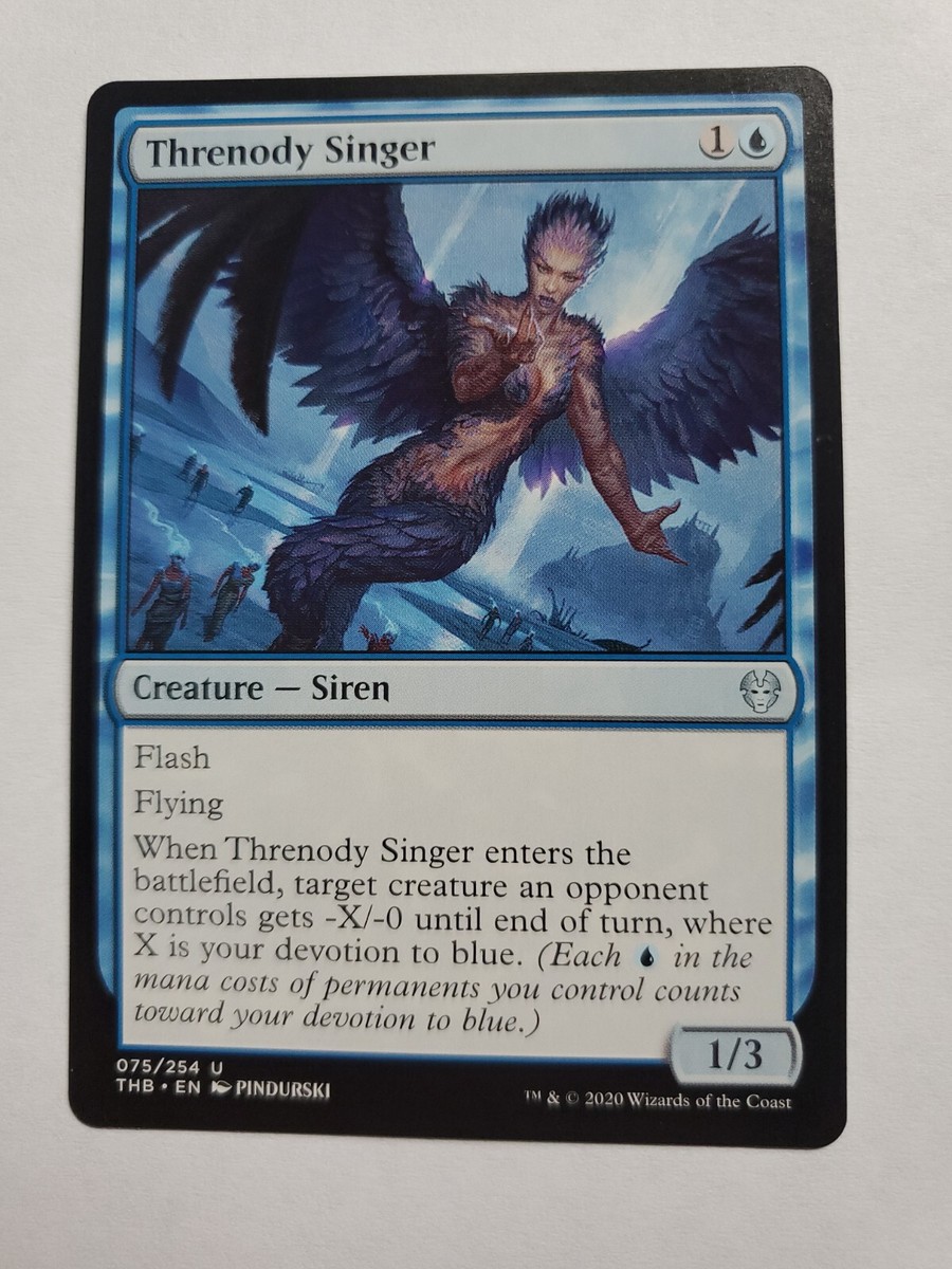 MTG Magic The Gathering Card Threnody Singer Creature Siren Blue