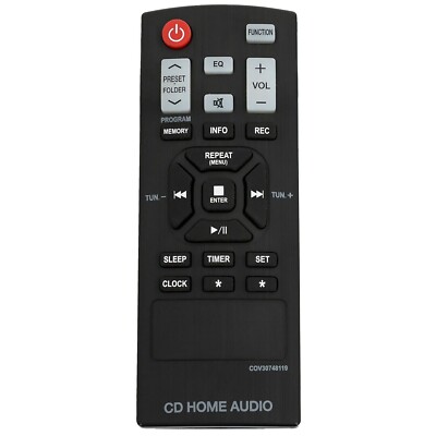 New COV30748119 Replaced Remote for LG Micro Hi-Fi System CM2130 CMS2130F