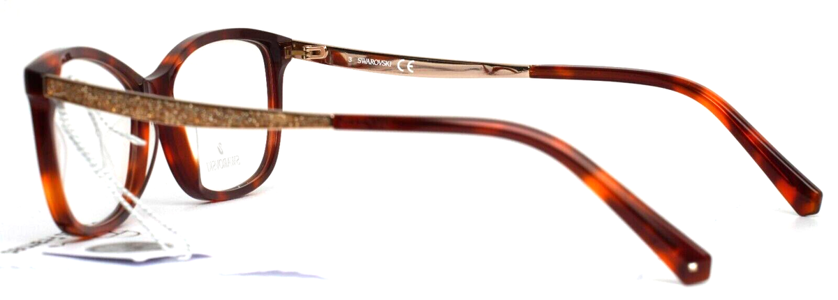 SWAROVSKI SK5412 052 Dark Havana Womens Rectangle Eyeglasses 