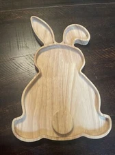 Easter Bunny Wood Serving Tray