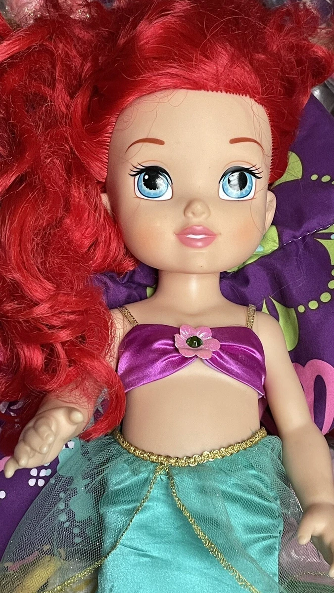 Disney Collection Ariel Little Mermaid Glitter Dress Toddler Red Hair Doll 15