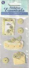 Sandylion Essentials Vintage YELLOW SHOES & FLOWERS 3D 13547 FAST FREE ship
