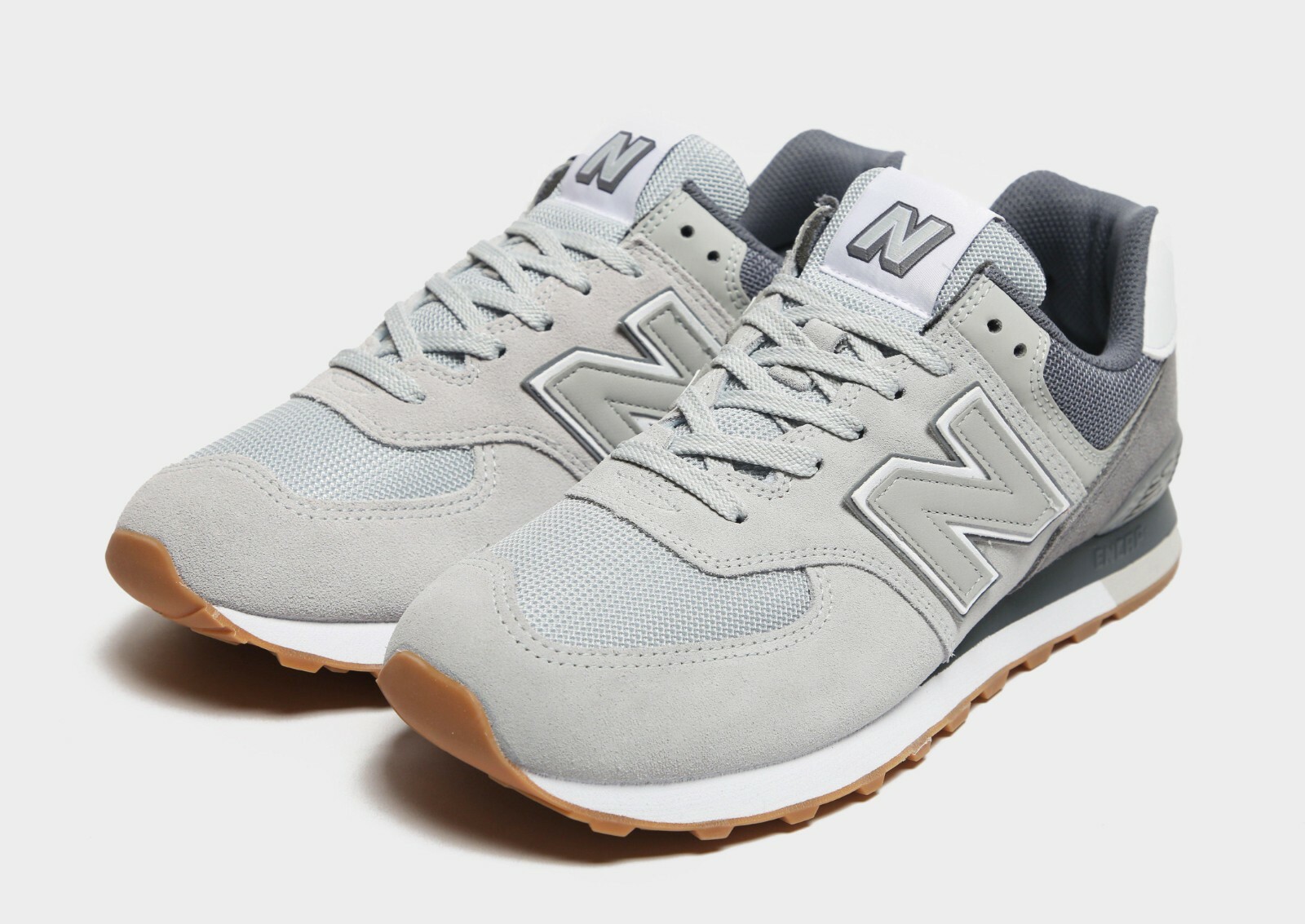 ⚫ Authentic New Balance 574 ® ( Men Size: UK 7.5 EUR 41.5 ) Grey Suede  ML574GRA | eBay