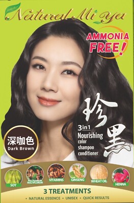 Natural Miya (Dark Brown) Henna & Herbal Hair Color, Hair Dye & Nutrition,Unisex