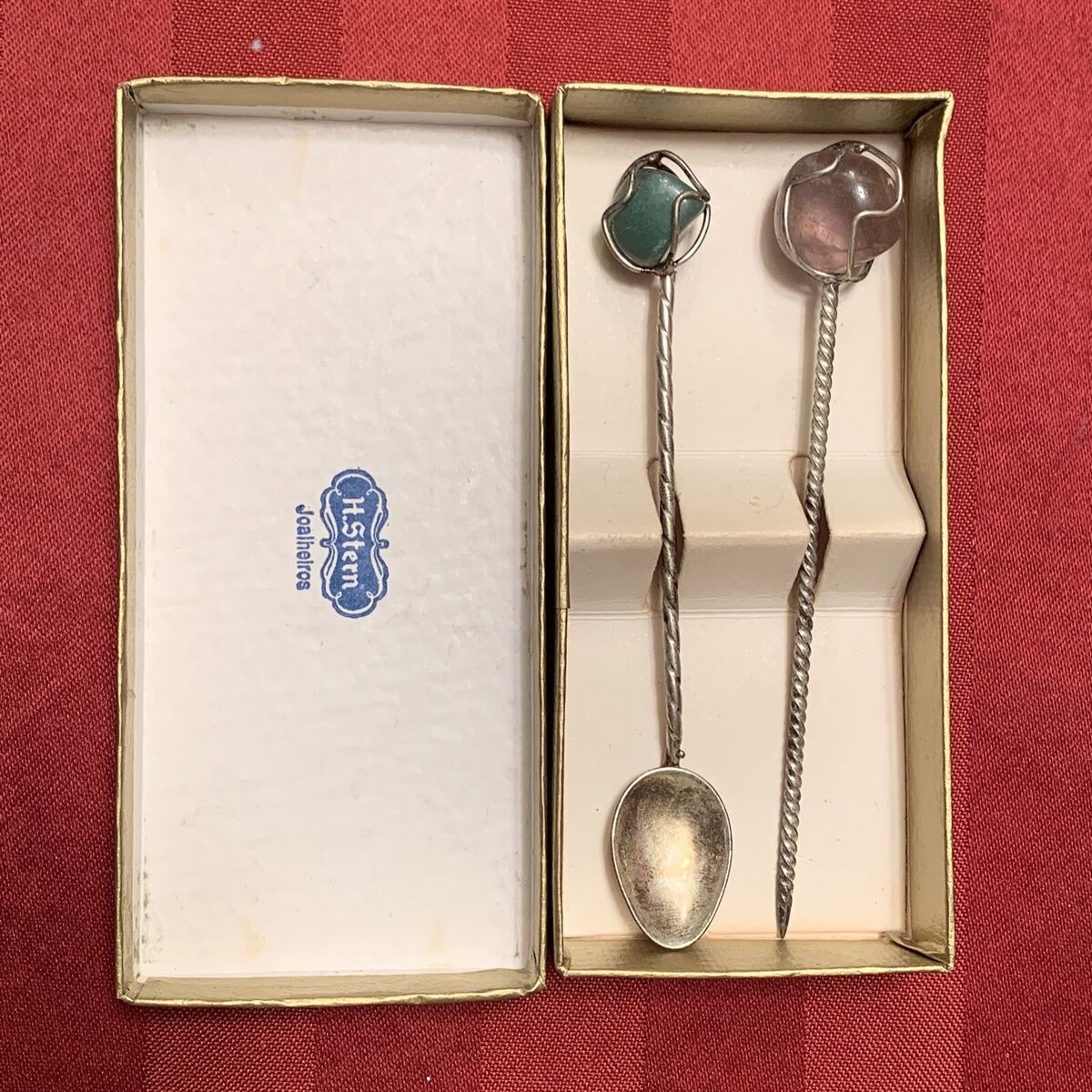 Vintage H.Stern Joalheiros Brazil Cocktail Set Spoon & Olive Vintage H.Stern Joalheiros Brazil Cocktail Set Spoon & Olive