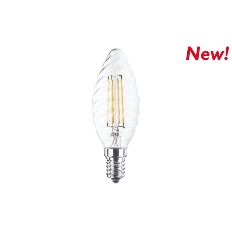 Pack 10 Lampadine LED E14 4W Nova Line Tortiglione LFW40C2 Luce Calda
