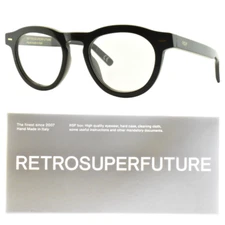 NEW!! RETROSUPERFUTURE NUMERO 102 RQG Nero Black Oval Full Rim Unisex Frame