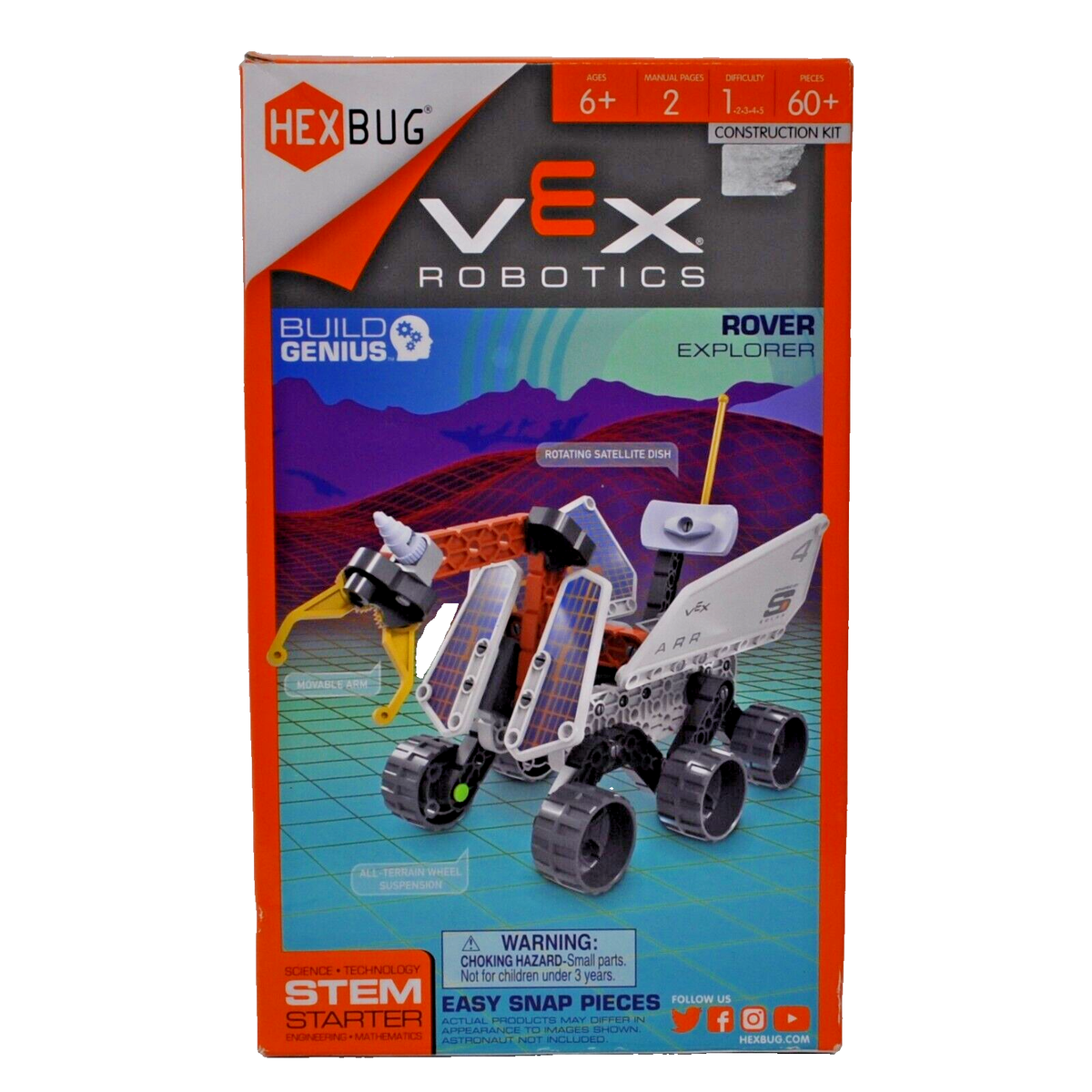 Vex Robotics Rover Explorer Build Genius STEM Starter Construction