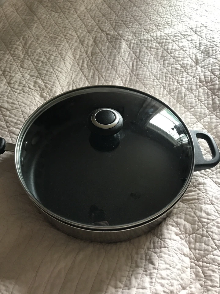 Cook’s Essentials 18/10 Edelstahl Antihaft Pfanne Groß Bratkasserolle Deckel - Bild 2 von 4