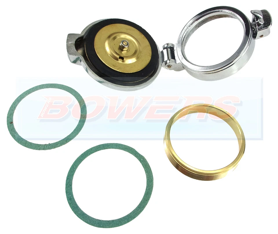 TAPA DE COMBUSTIBLE CLÁSICA AUSTIN ROVER MINI COOPER CROMO ESTILO MONZA ABATIBLE GASOLINA ALETA - Imagen 2 de 2