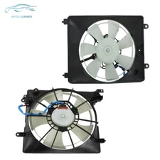 1 Set Pair A/C AC Condenser Radiator Cooling Fan Fit For 2012-2013 Honda Civic