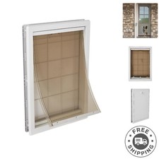 Impact-Resistant Designer Pet Door with Lock-Out Slide, Extra Large for Dogs