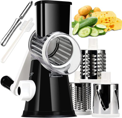 Rotary Cheese Reibe Mit Griff Gemüse Käse Shredder Slicer Reibe Für Küche 3 Wech