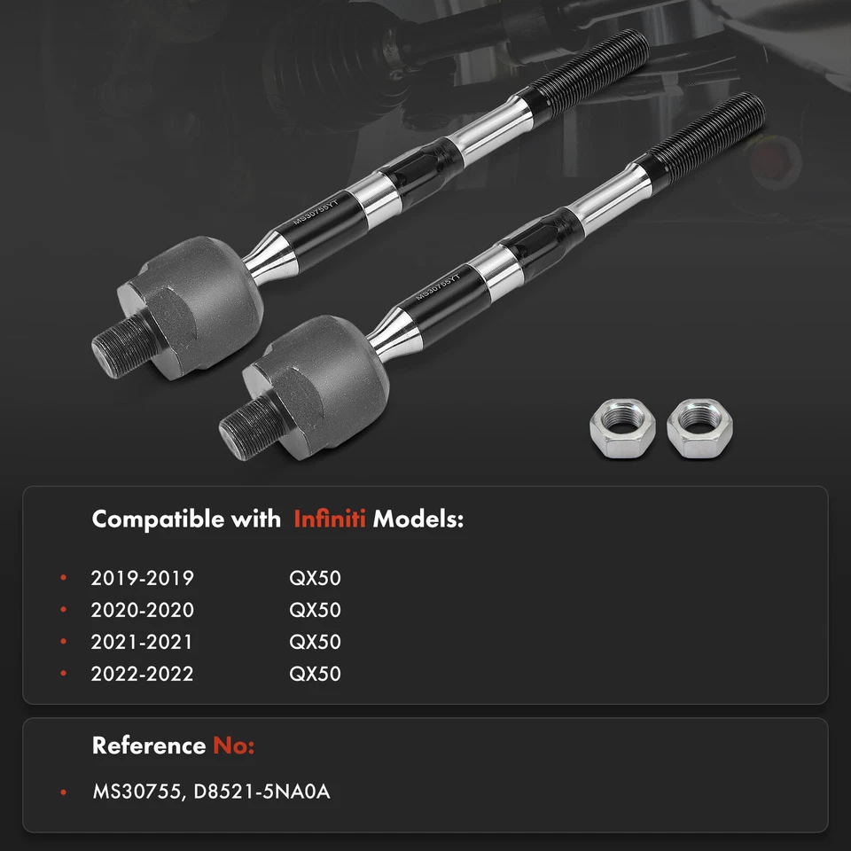 2x Extremo de varilla de amarre para INFINITI QX50 2019 2020 2021 2022 deportivo utilitario interior delantero Foto 2 de 4