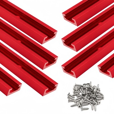 Aluminum T-Track 48'' Double-Cut Profile Woodworking Workshop Equipment 8-PACKS