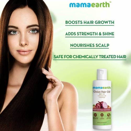 Mamaearth Onion Oil For Hair Growth and Hair Fall Control | 150 ML Free Shipp - Picture 2 of 6