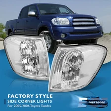 For 05-06 Toyota Tundra / 05-07 Sequoia Clear Corner Lights Signal Lamps Pair