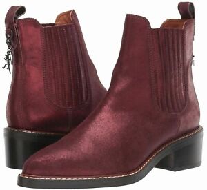 COACH Boots Burgundy Chelsea Bowery 