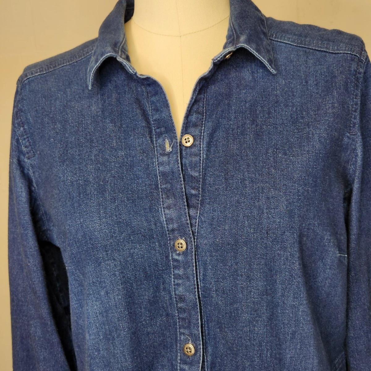 ★ ★ Women's Tab Sleeve Denim Dress 47C736G X26 s-l400.jpg