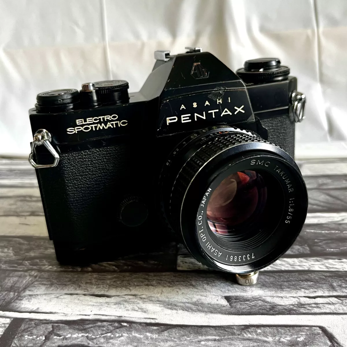 Asahi Pentax Electro Spotmatic ES Film Camera w/ SMC Takumar 55mm F1.8 Working!