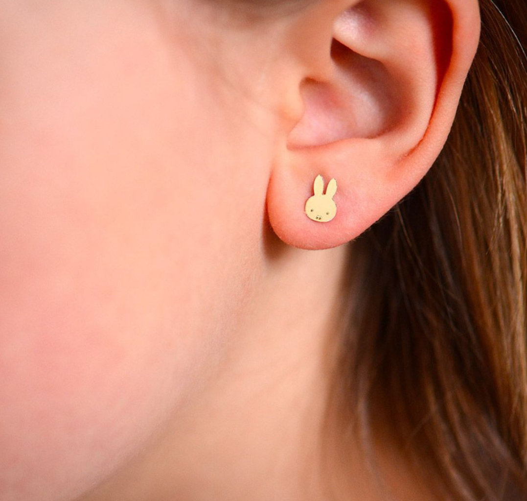 --- miffy ---⑩ Miffy X Titlee EARRING MIFFY 0.5 * 0.8cm /Brass/Plated 24K