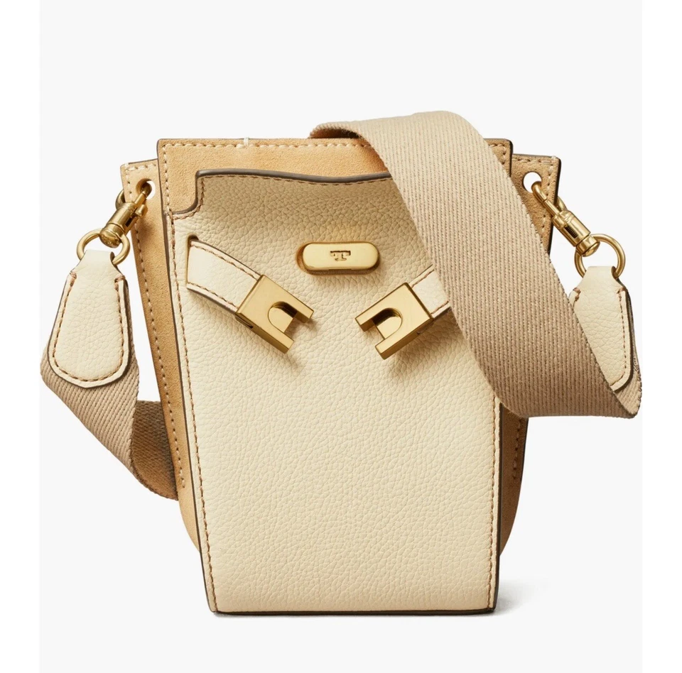 Tory Burch Lee Radziwill Double Bucket Bag TOTE Small BNWT Dust Bag Ivory - image 2 of 4