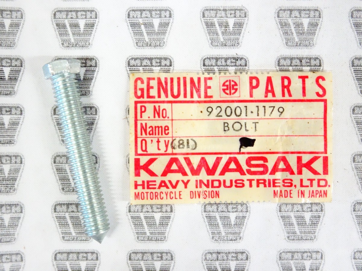 Kawasaki NOS NEW 92001-1179 Chain Adjuster Bolt 8x46 KX KDX KLX