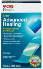 CVS Health Advanced Healing Hydrocolloid Bandages Clear 