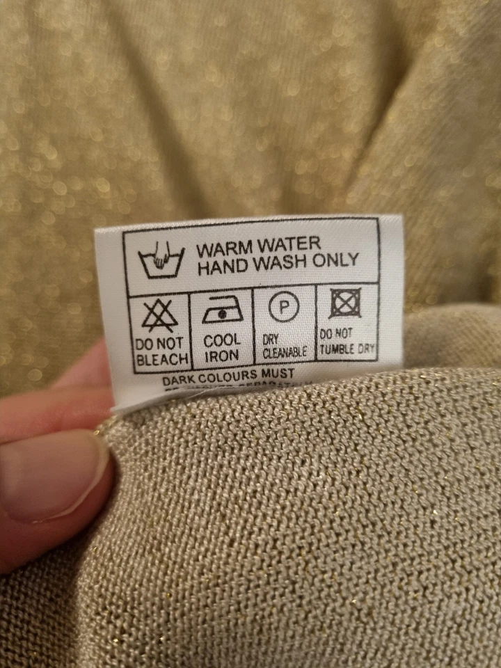 Nightingales 1980s Vintage Gold Glitter Sleeveless Jumper - Image 3 of 4