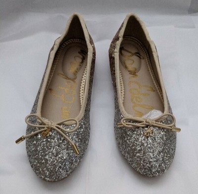 sam edelman silver ballet flats