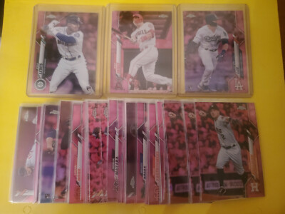 2020 Topps Chrome PINK REFRACTORS REF Baseball Cards - You PICK!!! Updated 09-25