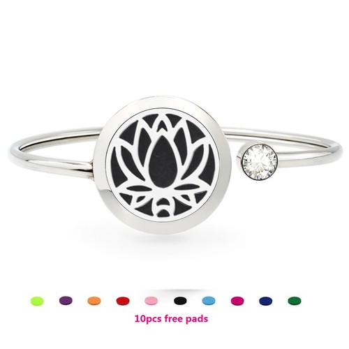 25mm  Rotatable Perfume Bangle Bracelet  Diffuser Essential Aromatherapy Locket - Picture 21 of 209