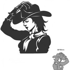 Cowgirl Metal Cutting Dies Decoration Scrapbook Craft Card Making
