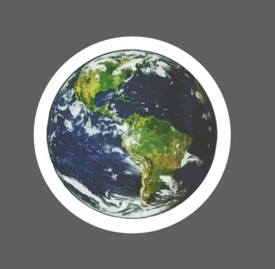STICKER DYNASTY Earth Sticker Space View Waterproof Planet Life Home Gift NEW