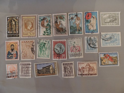 20 Collectible Stamps of ancient Greece - Afrodite & Hermes- Demeter- Apollon- S - Picture 2 of 7