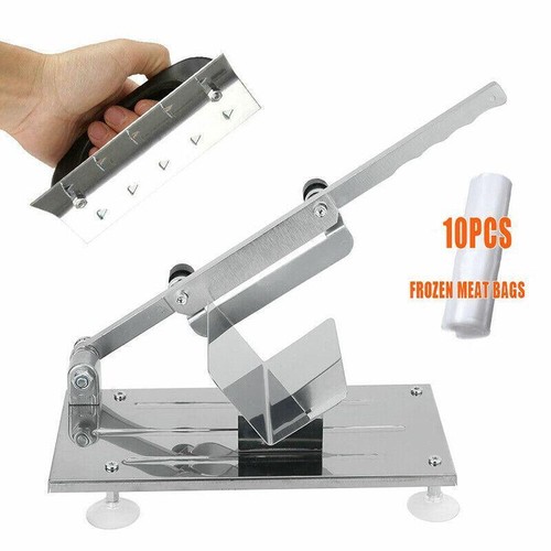 Stainless Steel Meat Slicer Commercial Manual Slicing Machine Frozen Mutton Beef - Picture 5 of 12