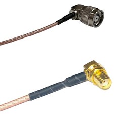 RG316 RP-TNC Male Angle to SMA FEMALE ANGLE RF Cable Rapid-SHIP LOT