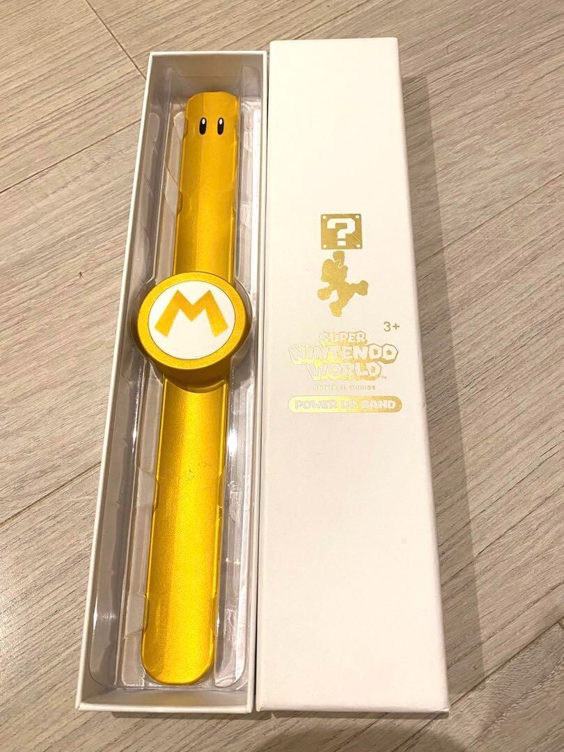 SUPER NINTENDO WORLD POWER UP BAND ゴールド Super Nintendo World Gold Power Up Band Mario USJ Limited