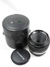 OLYMPUS OM-SYSTEM ZUIKO MC AUTO-MACRO 50mm f3.5 LENS W/CAPS/CASE EXCELLENT