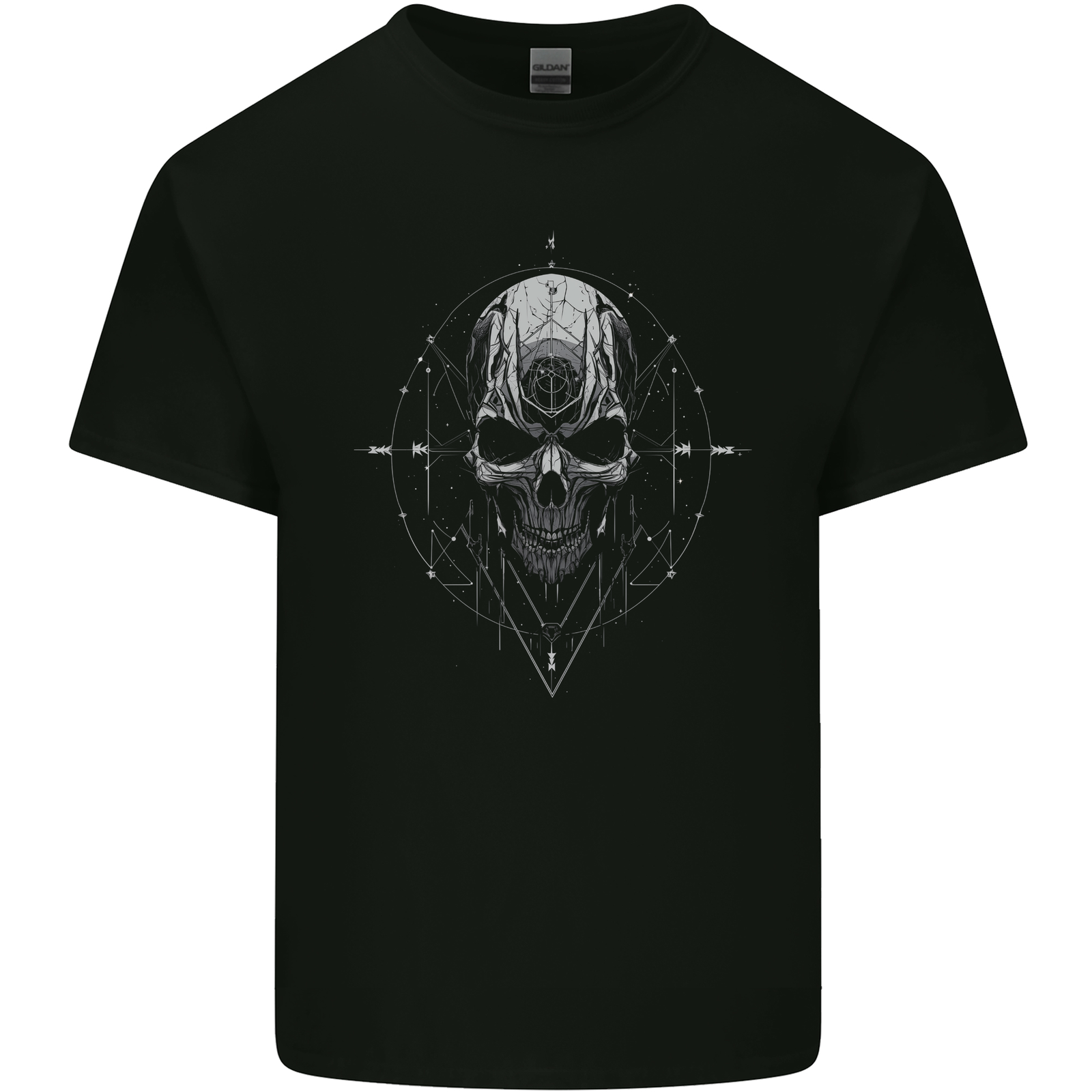 Cosmic Skull Mens Cotton T-Shirt Tee Top