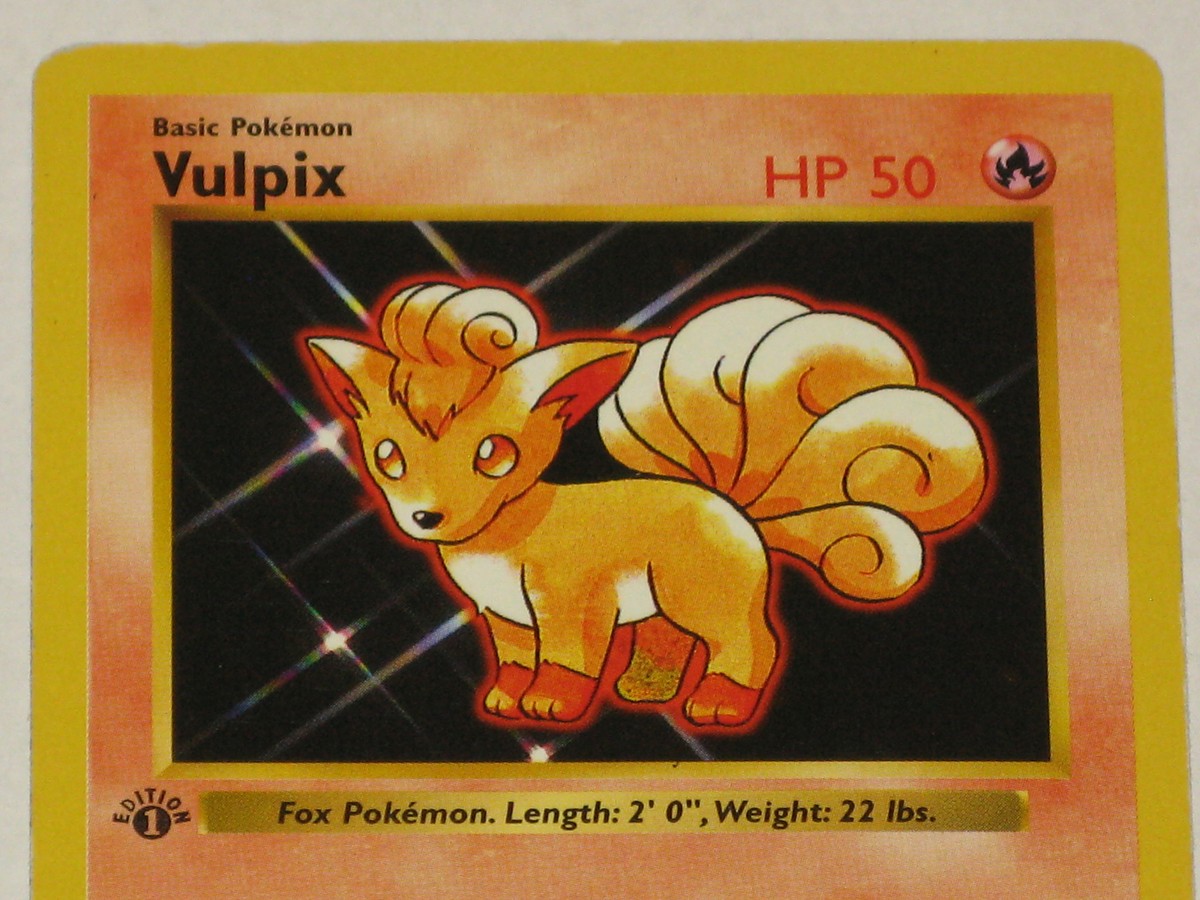 Vtg Pokemon Card Vulpix 1st Edition Shadowless 68/102 non-holo