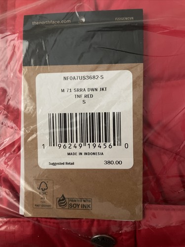 The North Face 71 Sierra gefütterte Daunenjacke Größe S Herren rot Einzelhandel * 380 $ - Bild 5 von 5