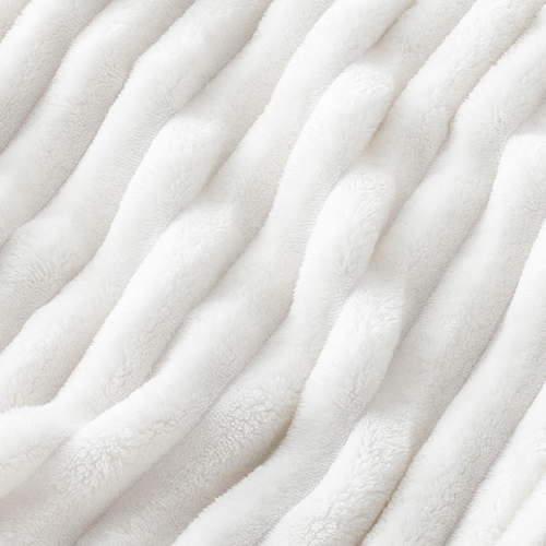White Throw Blanket for Couch - Super Soft Cozy Blankets for Women, Cute Small F - Picture 9 of 12