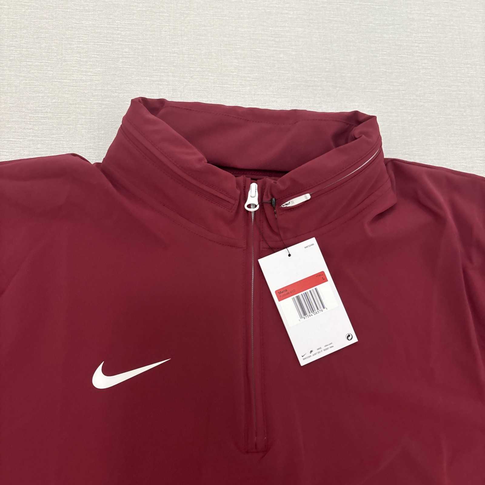 SACAI X NIKE Giacca a vento Nike 1 4 zip Sideline Coach FJ9548 bordeaux uomo taglia L nuova con etichetta